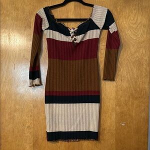 Long sleeve mini dress